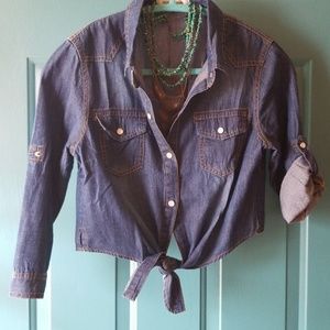 NWOT Denim Top